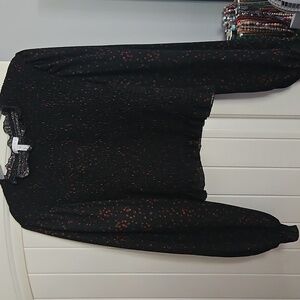 Leith crop smocked bell sleeve top Size 2X